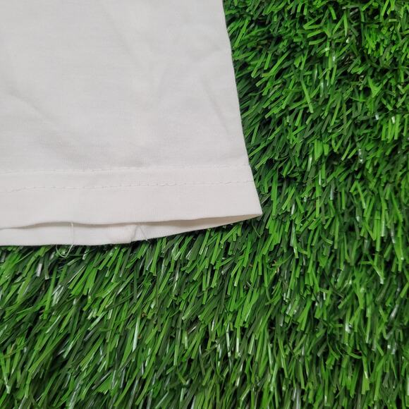 VTG Y2K Nike Silver Tag T-Shirt Mens L Cropped Boxy Spellout White Pink - Picture 5 of 12